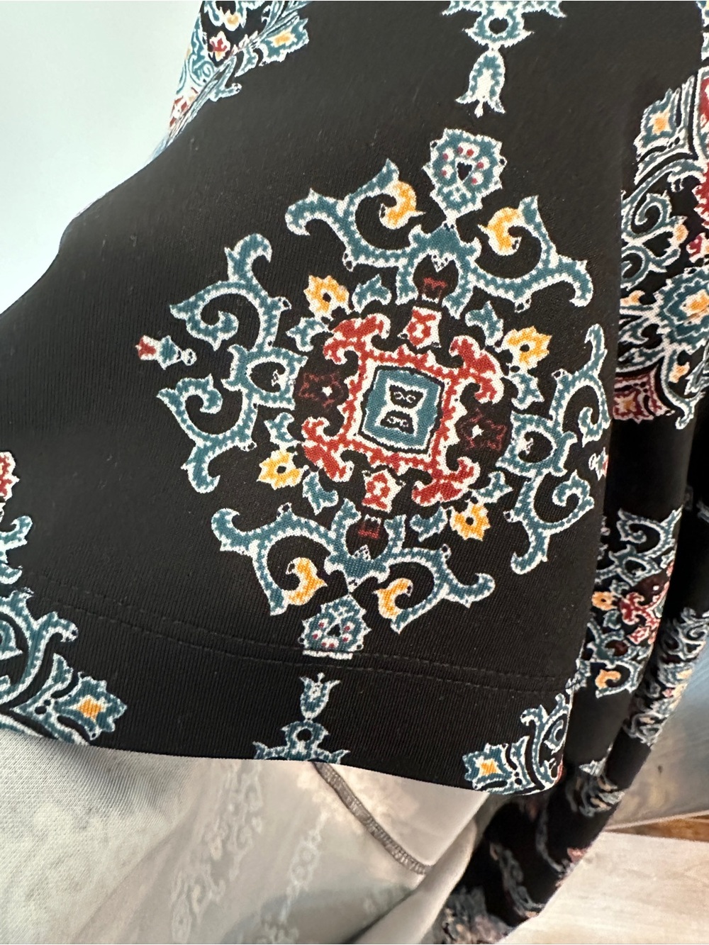 Mossimo Black mandala Printed Halter Skater Dress size M A-line gorgeous - Picture 11 of 11